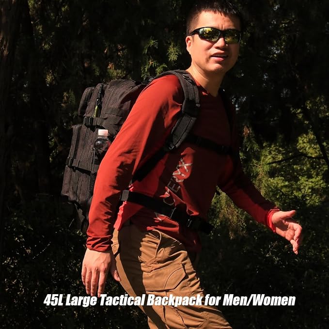45L Tactical Backpack for Men Women, Military Assault Pack - Image 8