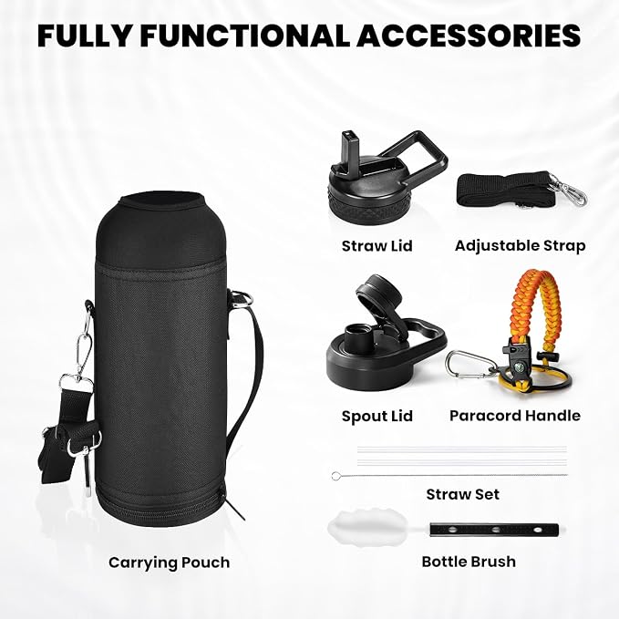RAYMYLO Insulated Water Bottle 40 oz, Triple Wall Vacuum Stainless Steel - Image 5