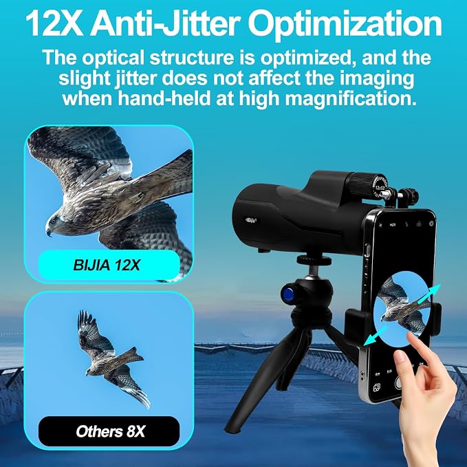 BIJIA 12x52 ED Monocular Telescope - Image 2
