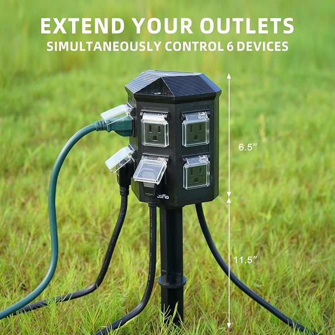 TiFFCOFiO Outdoor Power Strip Timer, Dusk to Dawn Light Sensor Countdown - Image 4