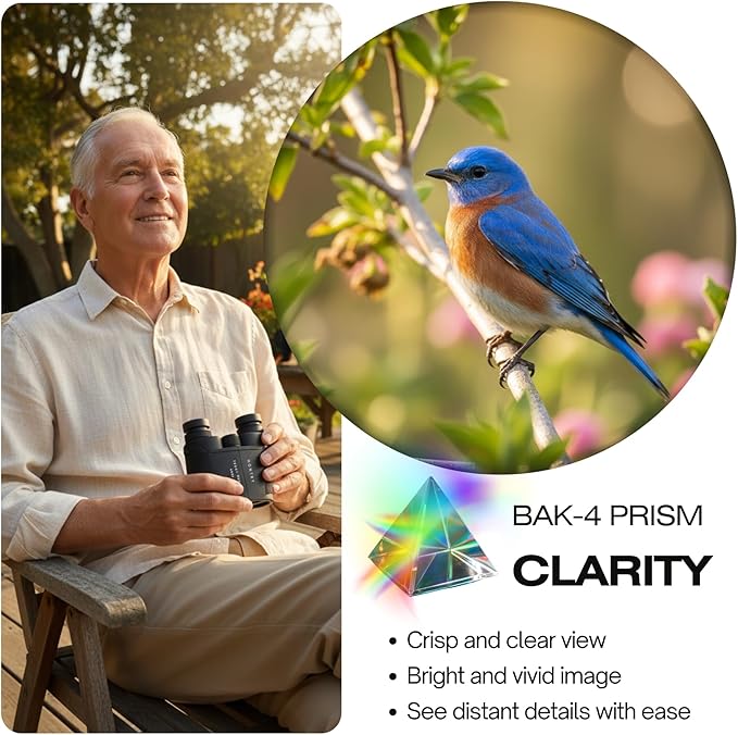 Hontry Binoculars for Adults and Kids, 12x25 Compact Binoculars for Bird - Image 4