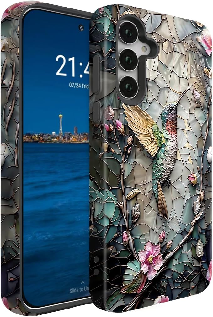 Compatible for Samsung Galaxy S25 FE 5G Case, Dual Layer Heavy Duty 2 in 1 by BSMOSPER