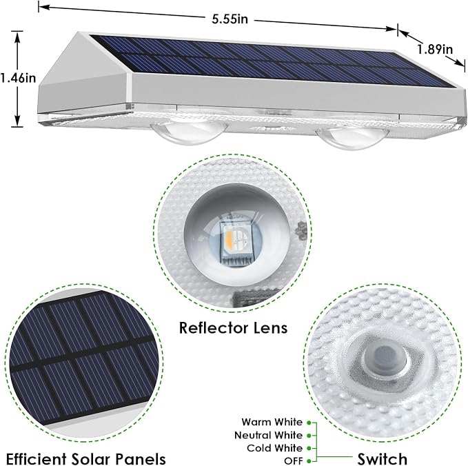 8 Pack Solar Fence Lights Outdoor - Image 5