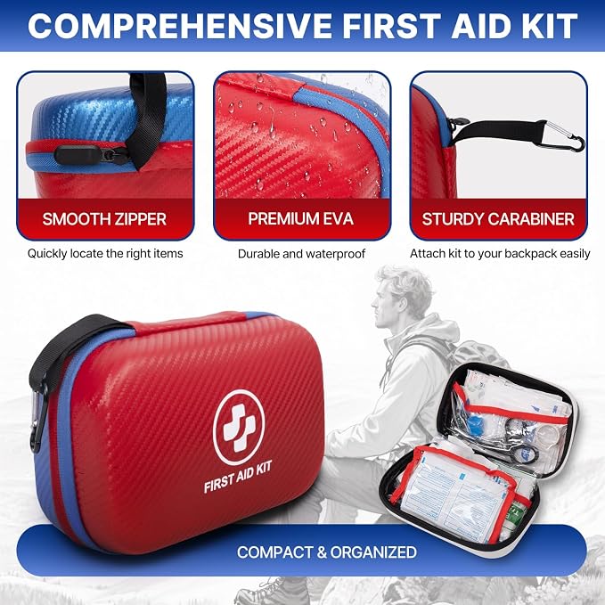 315 Piece Emergency Kit – Waterproof Hard Shell EVA First Aid Kit - Image 4