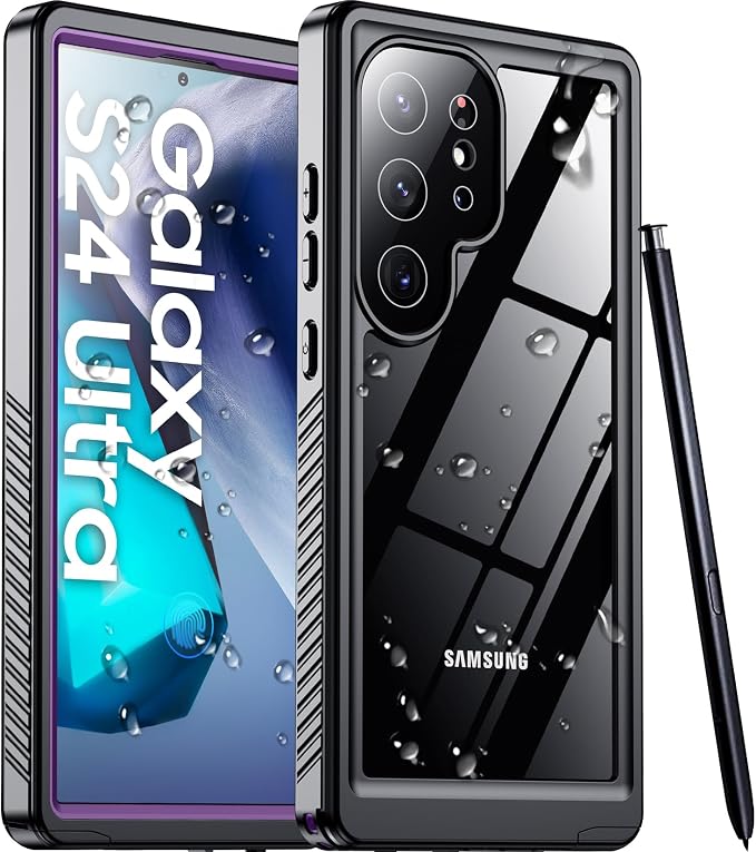 Temdan Designed for Samsung Galaxy S24 Ultra Case, Waterproof Built-in Lens & by Temdan