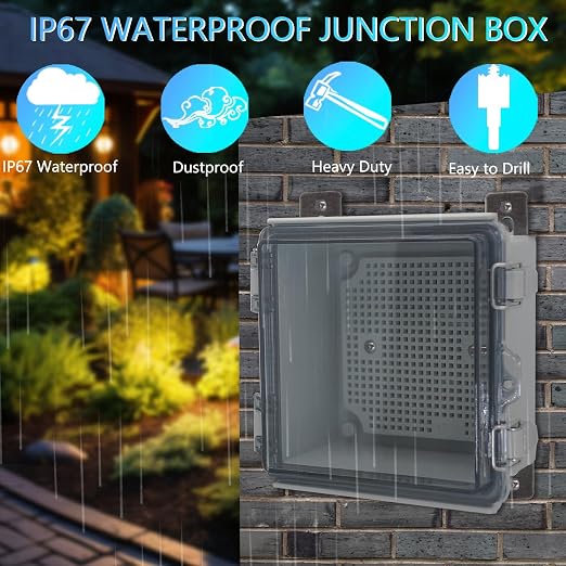 Junction Box, Outdoor Electrical Boxes Waterproof IP67 ABS Plastic Project Box - Image 2