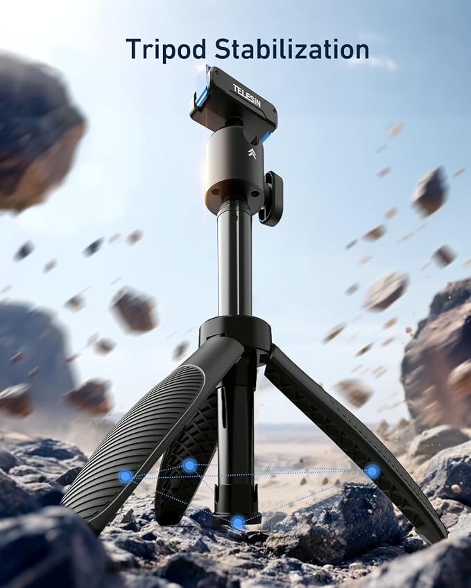 TELESIN 40cm/15.7'' Mini Selfie Stick Tripod, Magnetic Quick Release Selfie - Image 6