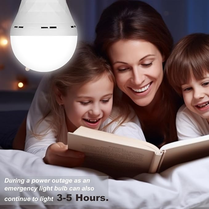 Ostwiki 10 Pack Rechargeable Emergency Light Bulbs, Battery Operated Backup - Image 5
