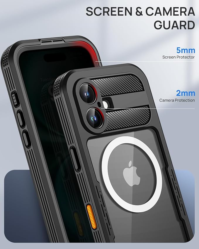 Lanhiem Magnetic for iPhone 16 Plus Waterproof Case, Built-in Privacy Screen - Image 7