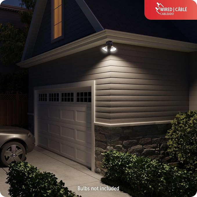GLOBE Electric 240W Twin Head Motion Sensor Security Flood Light, 110° Detection - Image 4