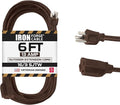 Iron Forge Cable Outdoor Brown Extension Cord 6 ft by IronForgeCable