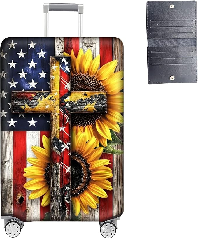 Luggage Cover Protector for 22-24 Inch Suitcases, TSA Approved Elastic Travel by Unknown