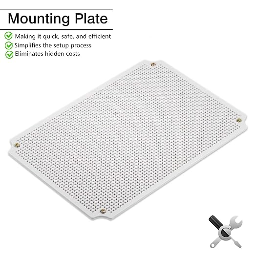 QILIPSU Junction Box with Mounting Plate 380x280x130mm, ABS Plastic DIY - Image 2