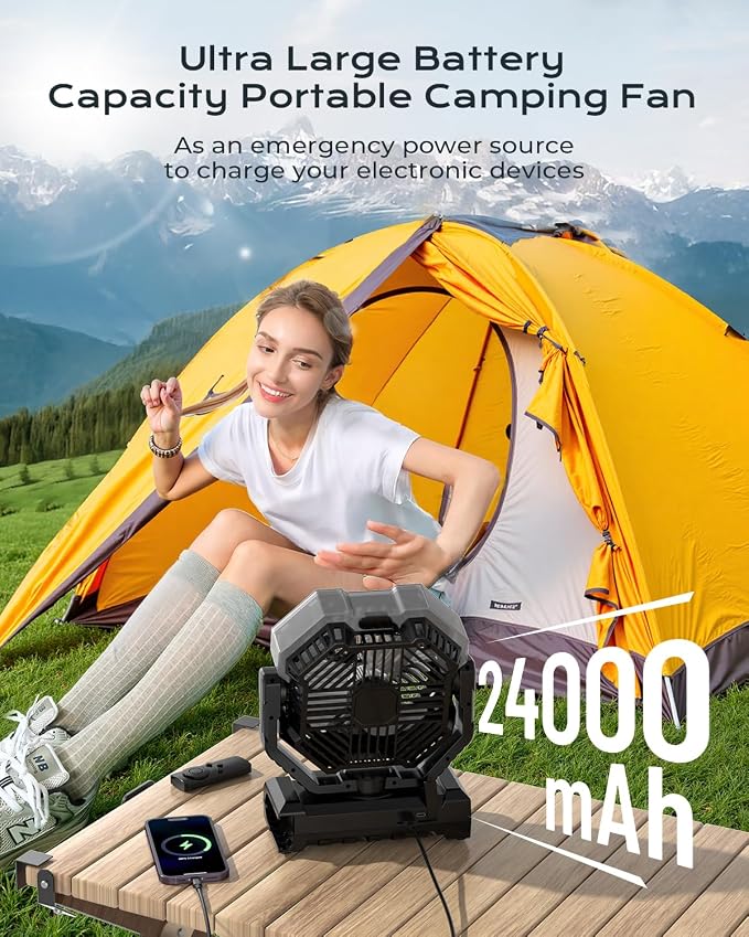 Misting Fan, Portable Camping Fans - Image 3