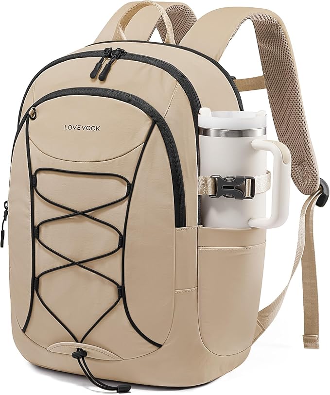LOVEVOOK Mens Backpack with Giant Tumbler Holder Pocket, 15.6 Inch Everyday by LOVEVOOK