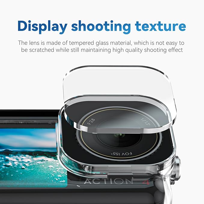 TELESIN Waterproof Case for DJI Action 5 Pro Action 4/3 Camera, - Image 4