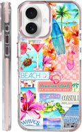 Case for iPhone 16, Coastal Beach Cover Coquette Collage Phone Case Design，for by Toulas