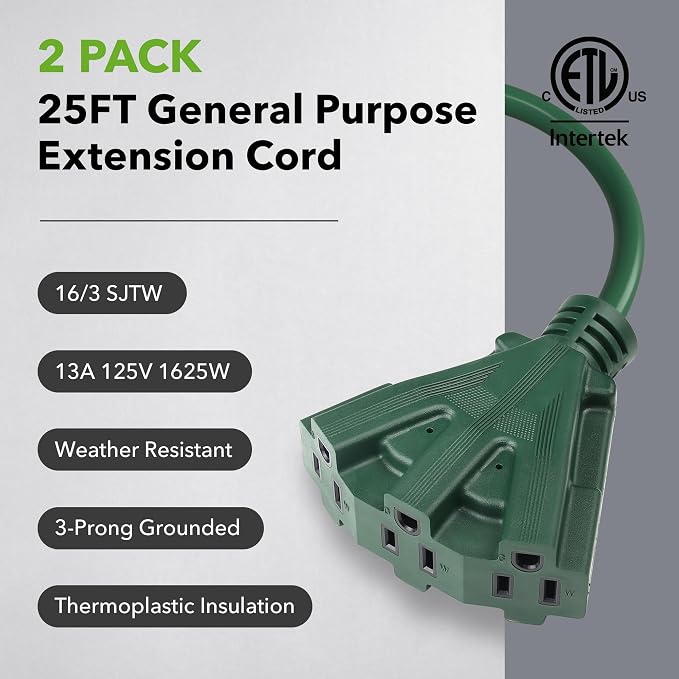 BN-LINK 25Ft Outdoor Extension Cord - Image 2