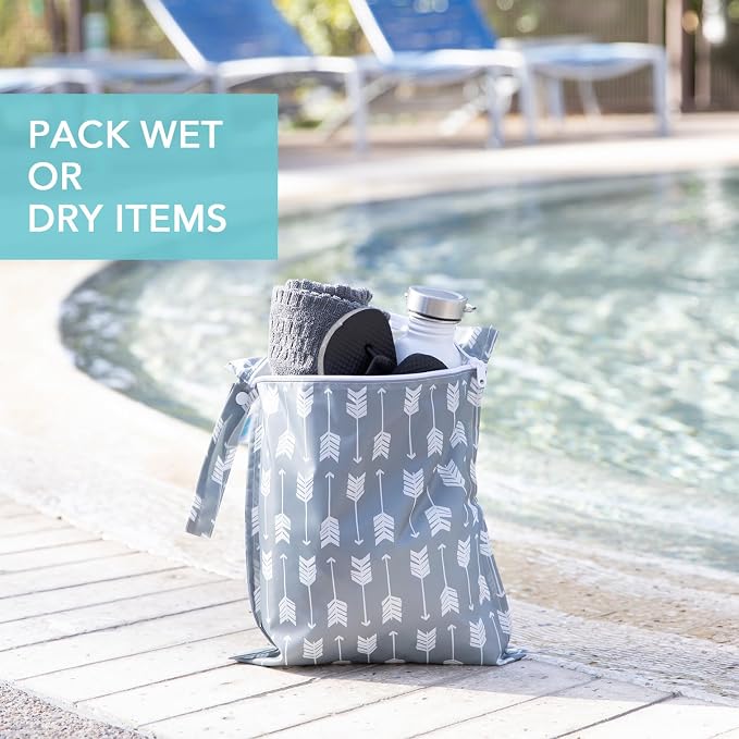 Bumkins - Waterproof Wet Bag - For Baby, Swim Suit, Cloth Diapers, Pump Parts - Image 3