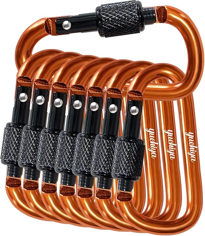 YUCHIYA 8 Pack D-Shape Carabiner Clasp by YUCHIYA