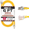 IRON FORGE CABLE 6 Foot Lighted Outdoor Extension Cord by IronForgeCable