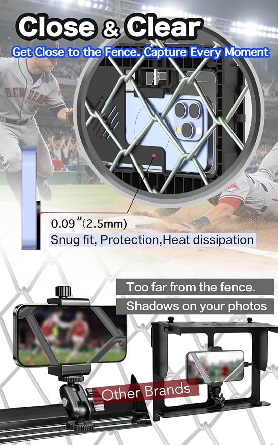 Phone Fence Mount with Shade & Cooling Fan - Image 4