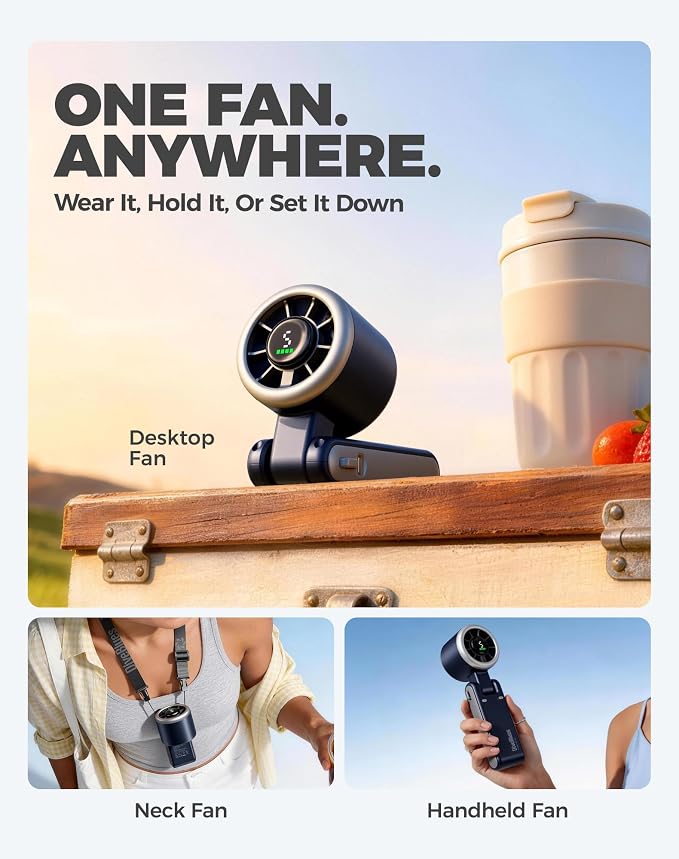 Diveblues Portable Handheld Turbo Fan, 5 Gear Wind, Battery Operated, 3 IN 1 - Image 4
