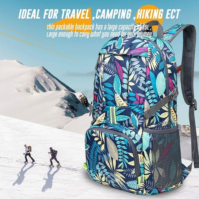 35L Lightweight Packable Backpack Waterproof Durable Hiking Travel Backpack - Image 2