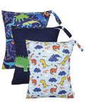 babygoal Dinosaur Wet Dry Bags 3 Pack, Waterproof Travel Bags by babygoal