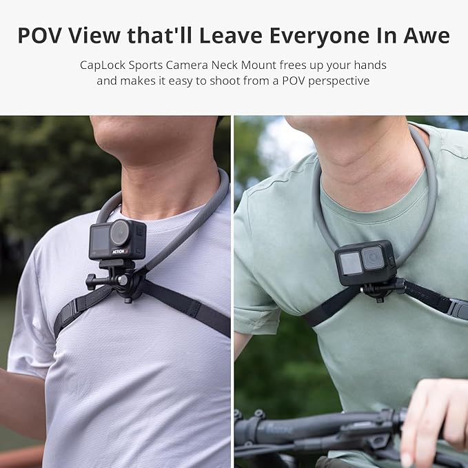 PGYTECH CapLock Quick Release Action Camera Neck Mount, Large Size Adjustable - Image 4