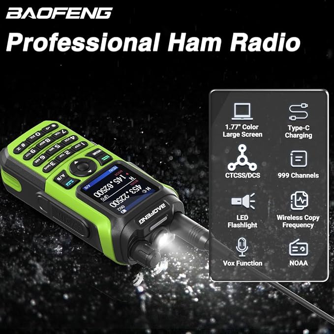 Baofeng Radio Ham Radio UV-21R UV-5R Ham Radio Handheld Rechargeable NOAA - Image 2