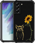 for Samsung Galaxy S21 FE Case, Pig Sunflower Yellow Sunshine Pattern Graphic by FKBRCL4U
