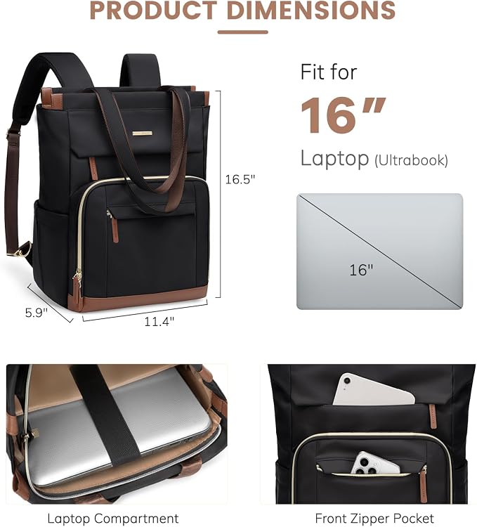 Convertible Daypack Laptop Backpack - Image 4