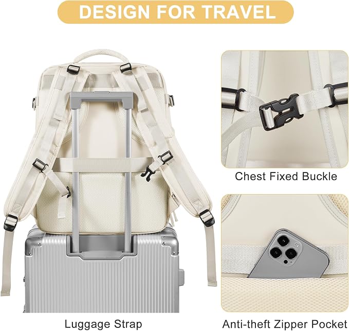 coofay Large Travel Backpack Carry on Flight Approved Mochila De Viaje Personal - Image 7