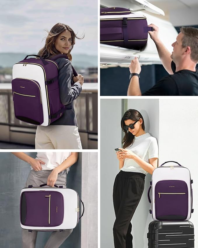 LOVEVOOK 40L Travel Backpack for Women & Men, Airline Approved Carry On Luggage - Image 6