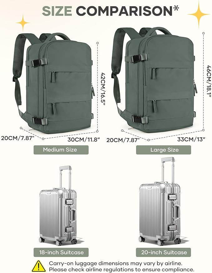 coofay Travel Backpack For Women Men Airline Approved Carry On Backpack Flight - Image 4