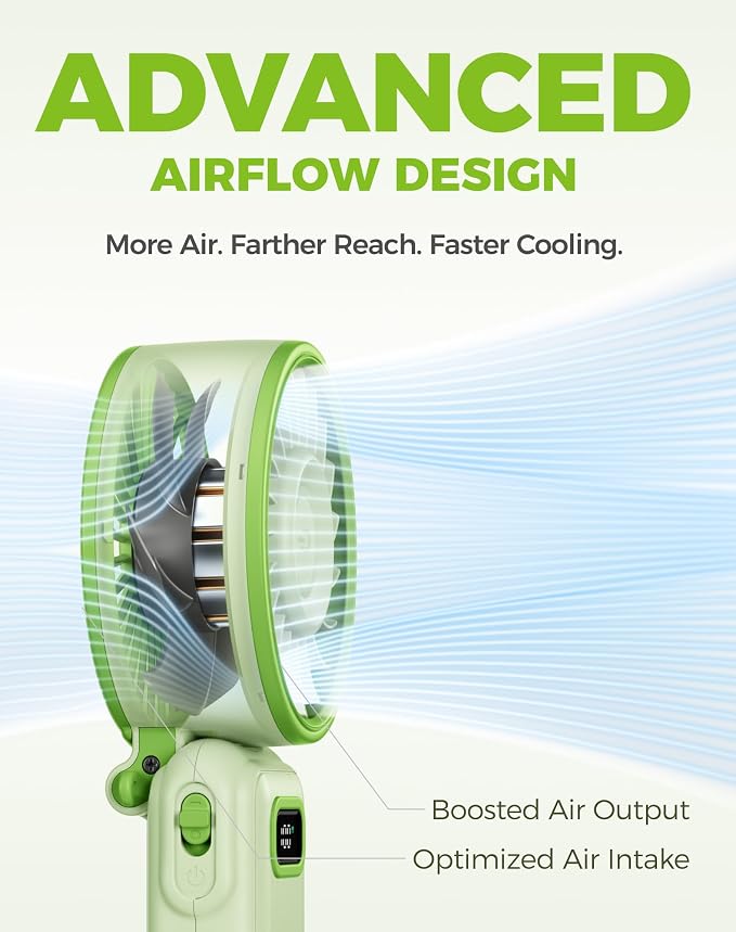 Diveblues Portable Turbo Fan, 100 Speed Handheld Fan - Image 3