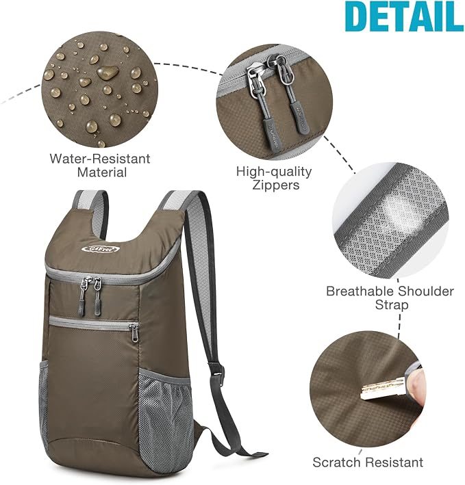G4Free Lightweight Packable Hiking Backpack - Image 6