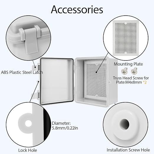 Junction Box ABS Plastic IP65 Waterproof Dustproof Universal Electrical - Image 5