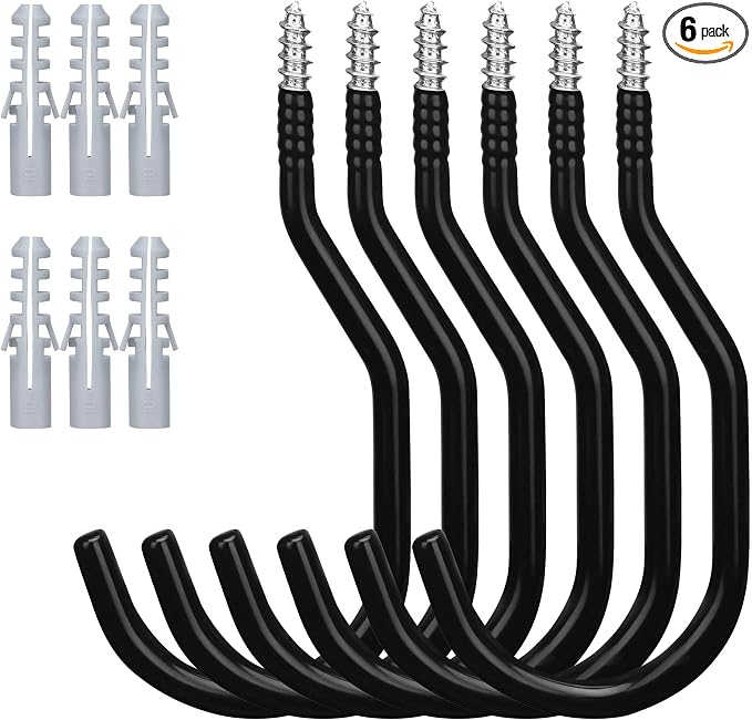 HORUSDY 6 Pack Heavy Duty Bike Hooks by HORUSDY