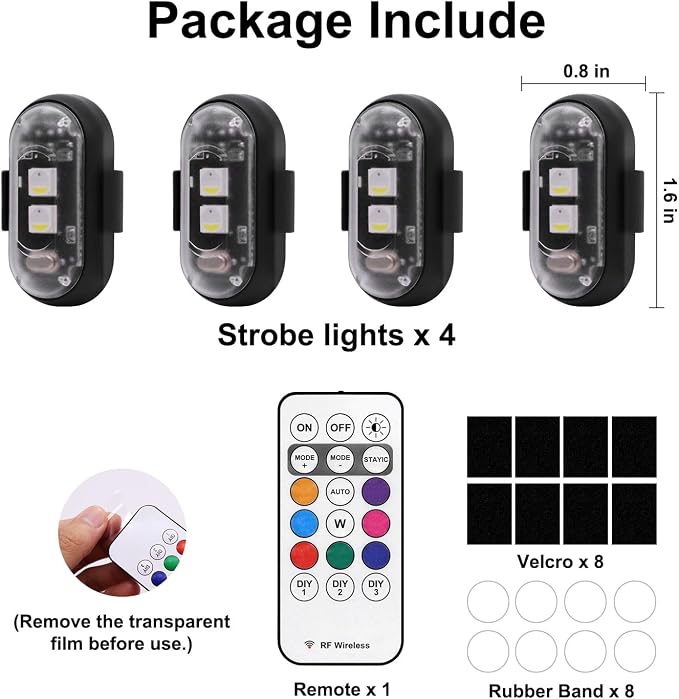 4PCS Wireless LED Strobe Lights - Image 8