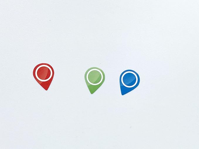 3/8 x 1/2 inch 100 PCS Map Location Position Stickers Waterproof Removable - Image 3
