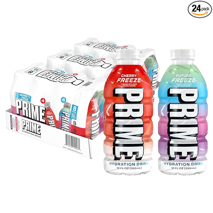 PRIME Hydration Cherry Freeze & Future Freeze Sports Drinks by DrinkPrime