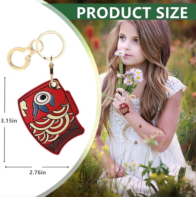 BORKUANA Leather Keychain Holder Case Compatible - Image 2