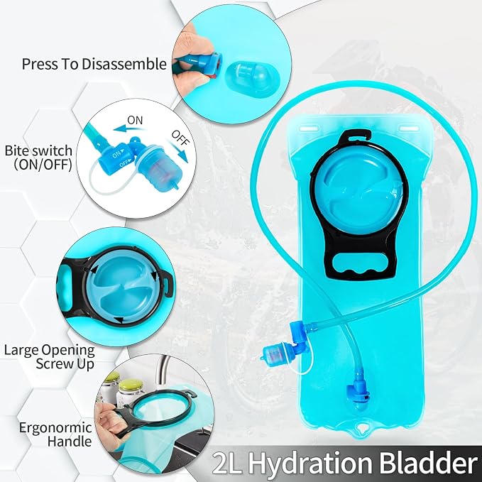 Hydration Backpack with Leak Proof Water Bladder, Lightweight Hydro Water - Image 3