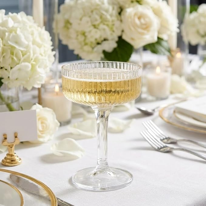 Premium ACRYLIC Champagne Tower Kit | 20 Stackable 7 oz Plastic Coupe Flutes | - Image 8