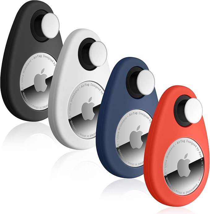 Lulaven Air Tag Holder for Kids Hidden 4 Pack GPS Tracker Case, Anti-Removal by lulaven