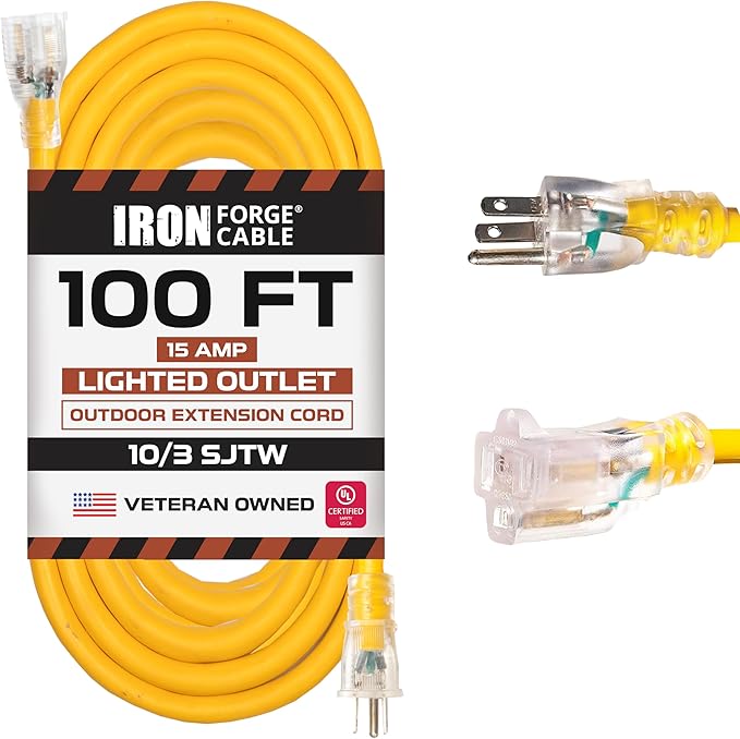 Iron Forge Cable Outdoor Extension Cord 100 Ft by IronForgeCable
