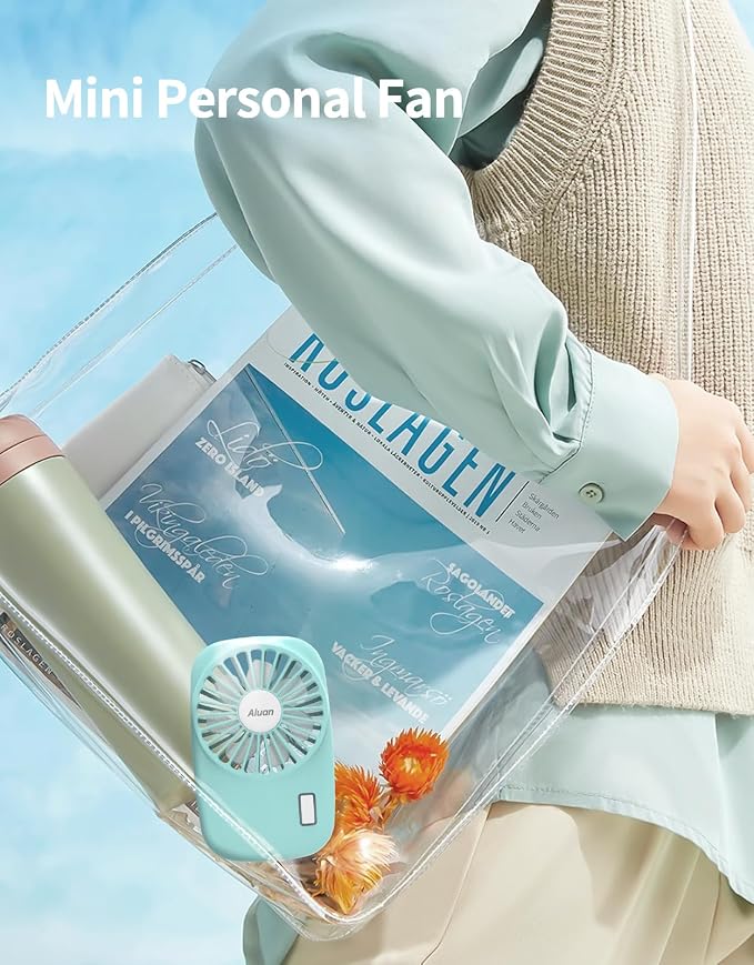 Aluan Handheld Mini Fan Powerful Small Personal Portable Speed Adjustable USB - Image 5