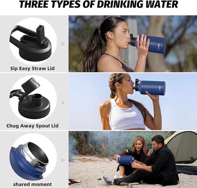 64oz Insulated Water Bottle, BPA Free&Leak Proof, Half Gallon Stainless Steel - Image 3